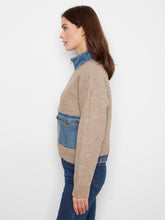 Denim Detail Sweater Jacket