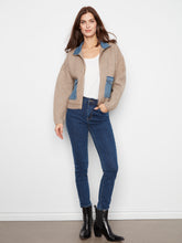 Denim Detail Sweater Jacket