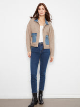 Denim Detail Sweater Jacket