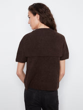 Short Sleeve Sweater with Scarf