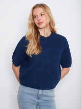 Elbow Sleeve Sweater with Button Detail