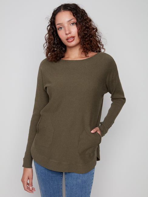 Lace Up Sweater