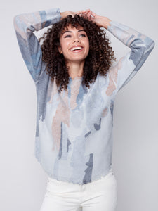 Reversible  Frayed Edge Sweater