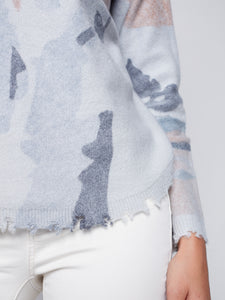 Reversible  Frayed Edge Sweater