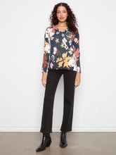Plushy Print Knit Top