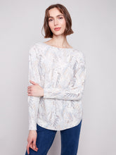 Printed Scoop Hem Sweater