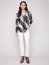 Printed Scoop Hem Sweater
