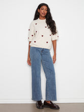 Heart Embroidered Sweater Top