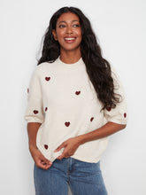 Heart Embroidered Sweater Top