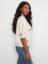 Heart Embroidered Sweater Top