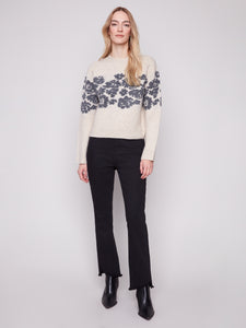 Floral Jacquard Sweater