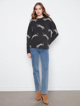Wildcat Print Crew Neck Sweater