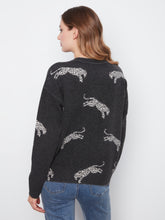 Wildcat Print Crew Neck Sweater