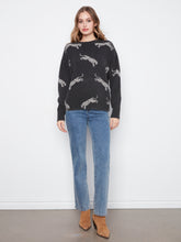 Wildcat Print Crew Neck Sweater
