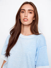 Reverse Print Short Sleeve Sweater