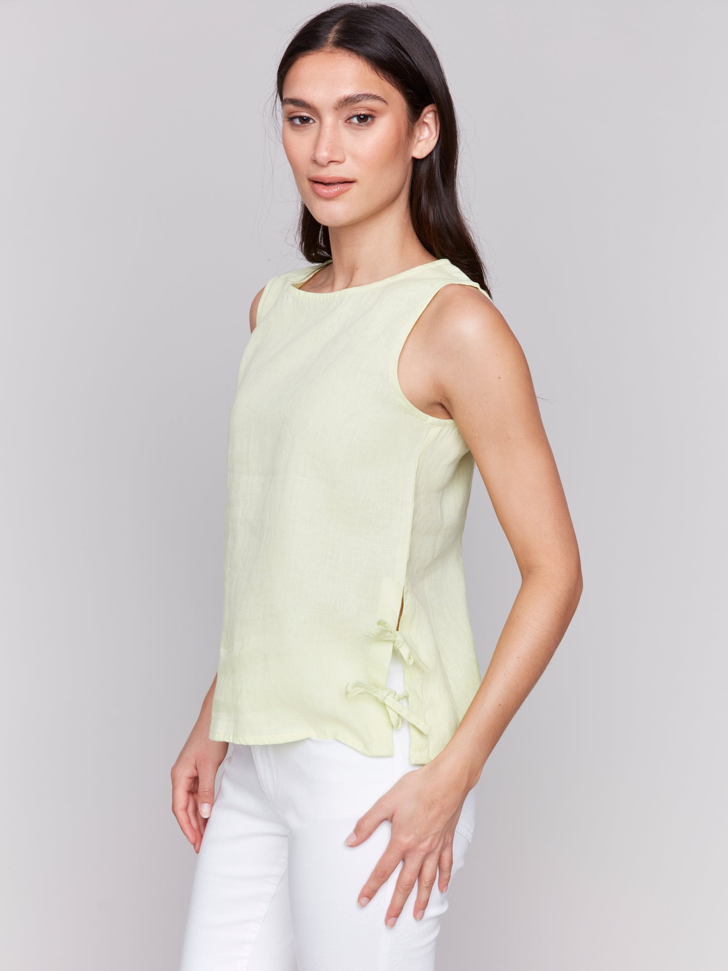 Sleeveless Linen Top