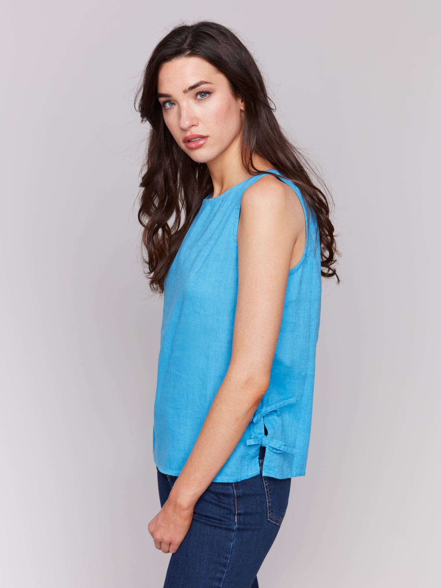 Sleeveless Linen Top