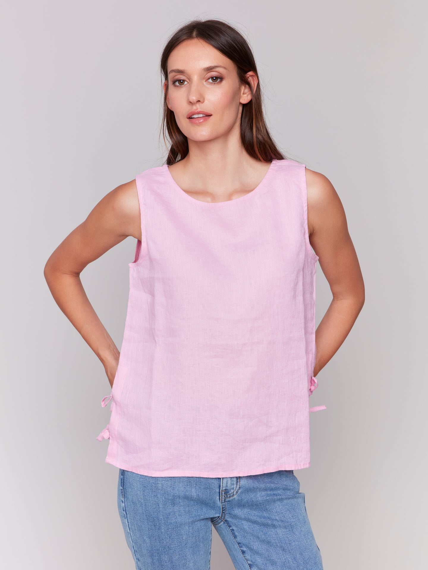 Sleeveless Linen Top