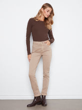 Cuffed Hem Twill Pant