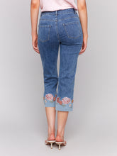 Crop Jean with Embroidered Cuff