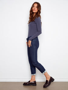Knit Denim Joggers