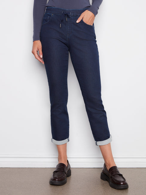 Knit Denim Joggers
