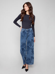 Jacquard Flower Jeans