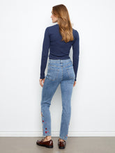 Slim Fit Jean with Embroidered Hem