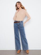Wide Leg Jean with Attached Belt