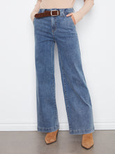 Wide Leg Jean with Attached Belt