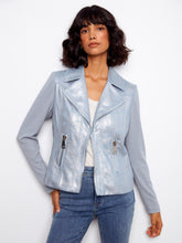 Foiled Vintage Faux Leather Jacket