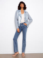 Foiled Vintage Faux Leather Jacket