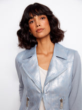 Foiled Vintage Faux Leather Jacket