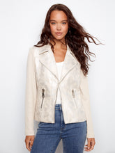 Foiled Vintage Faux Leather Jacket