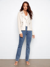 Foiled Vintage Faux Leather Jacket