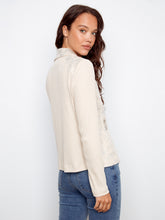Foiled Vintage Faux Leather Jacket