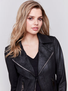 Vegan Leather Moto Jacket