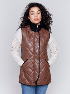 Quilted Vegan Leather Vest