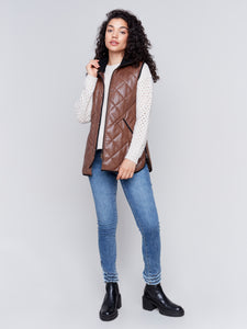 Quilted Vegan Leather Vest