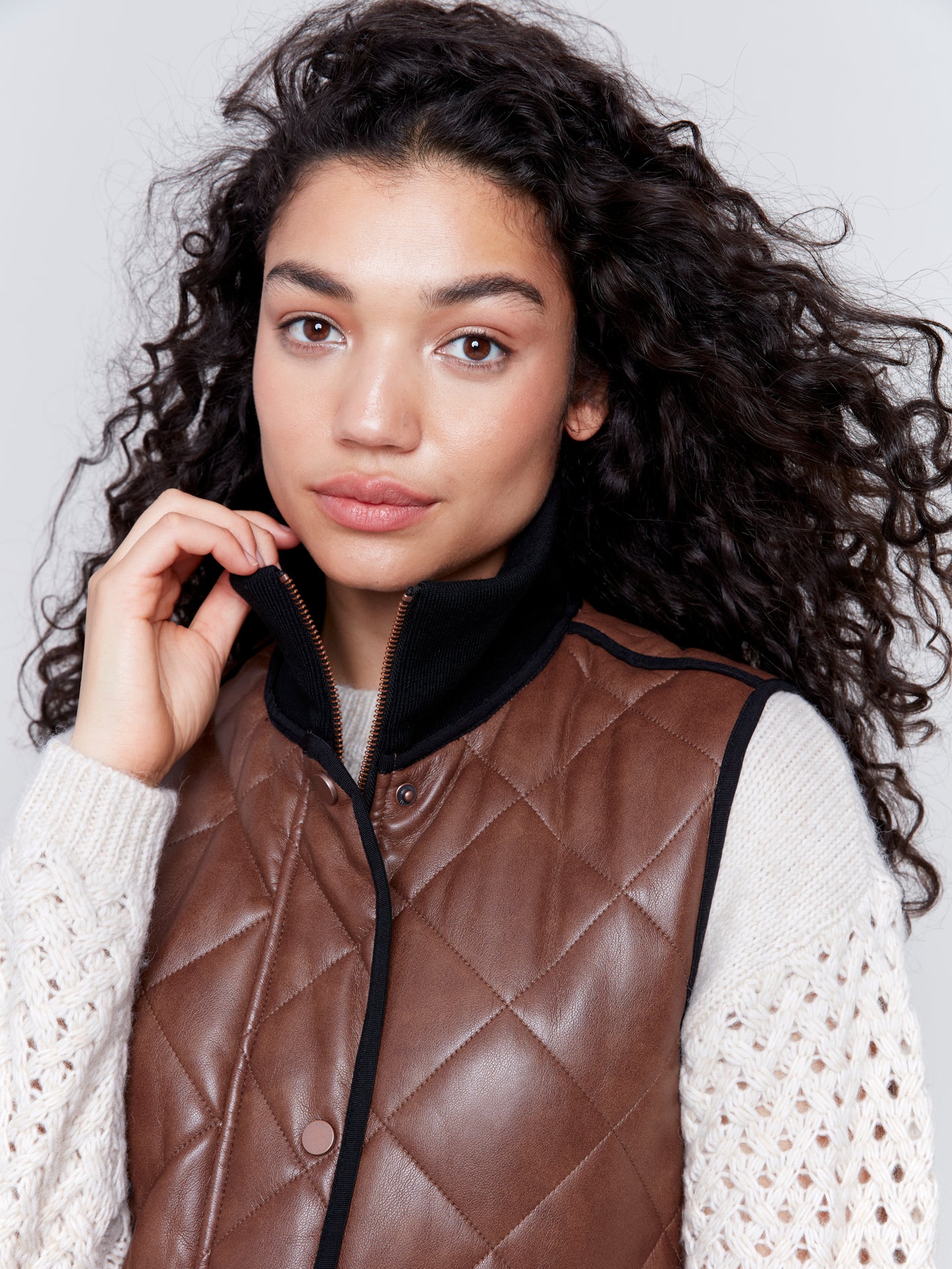 Quilted Vegan Leather Vest