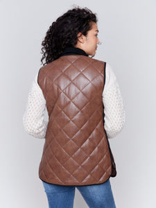 Quilted Vegan Leather Vest