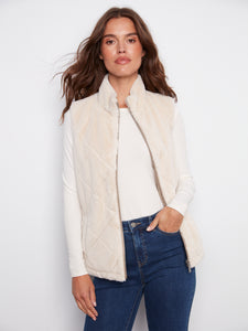 Quilted Fur Vest