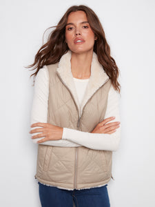 Quilted Fur Vest