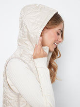 Knee Length Quilted Vest with Detachable Hood