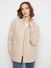 Boucle Zipper Front Jacket