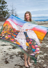 LOVE'S PURE LIGHT SCARF D-449  The Snowy Owl of Quebec