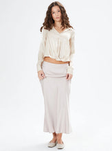 Solene Satin Midi Skirt