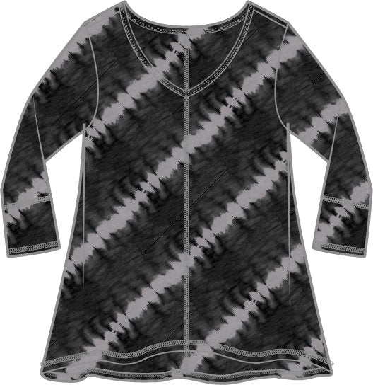 Diagonal Tie Dye Top