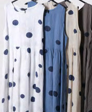 Polka Dot Linen Dress