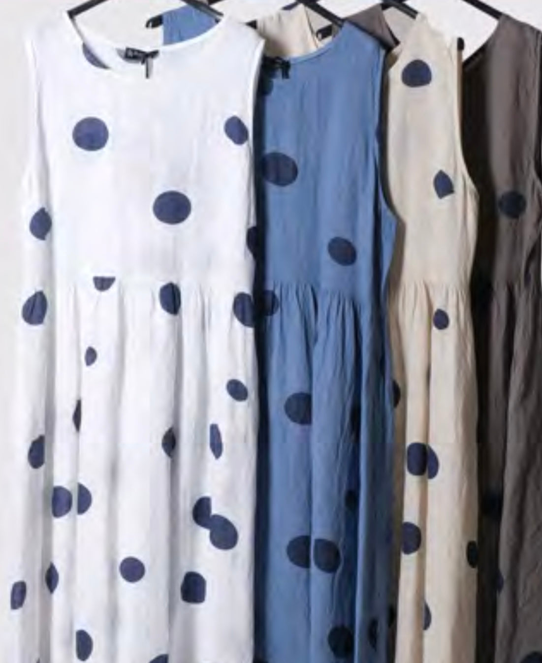 Polka Dot Linen Dress